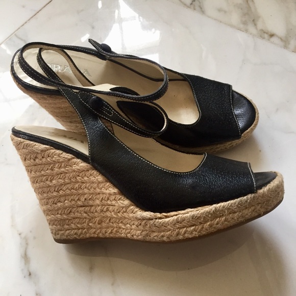 Prada sandals platform espadrille wedge sandals - Picture 3 of 8